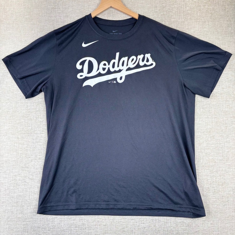 Nike Los Angeles Dodgers Dri-FIT Graphic T-Shirt Mens XL Black MLB Baseball Tee